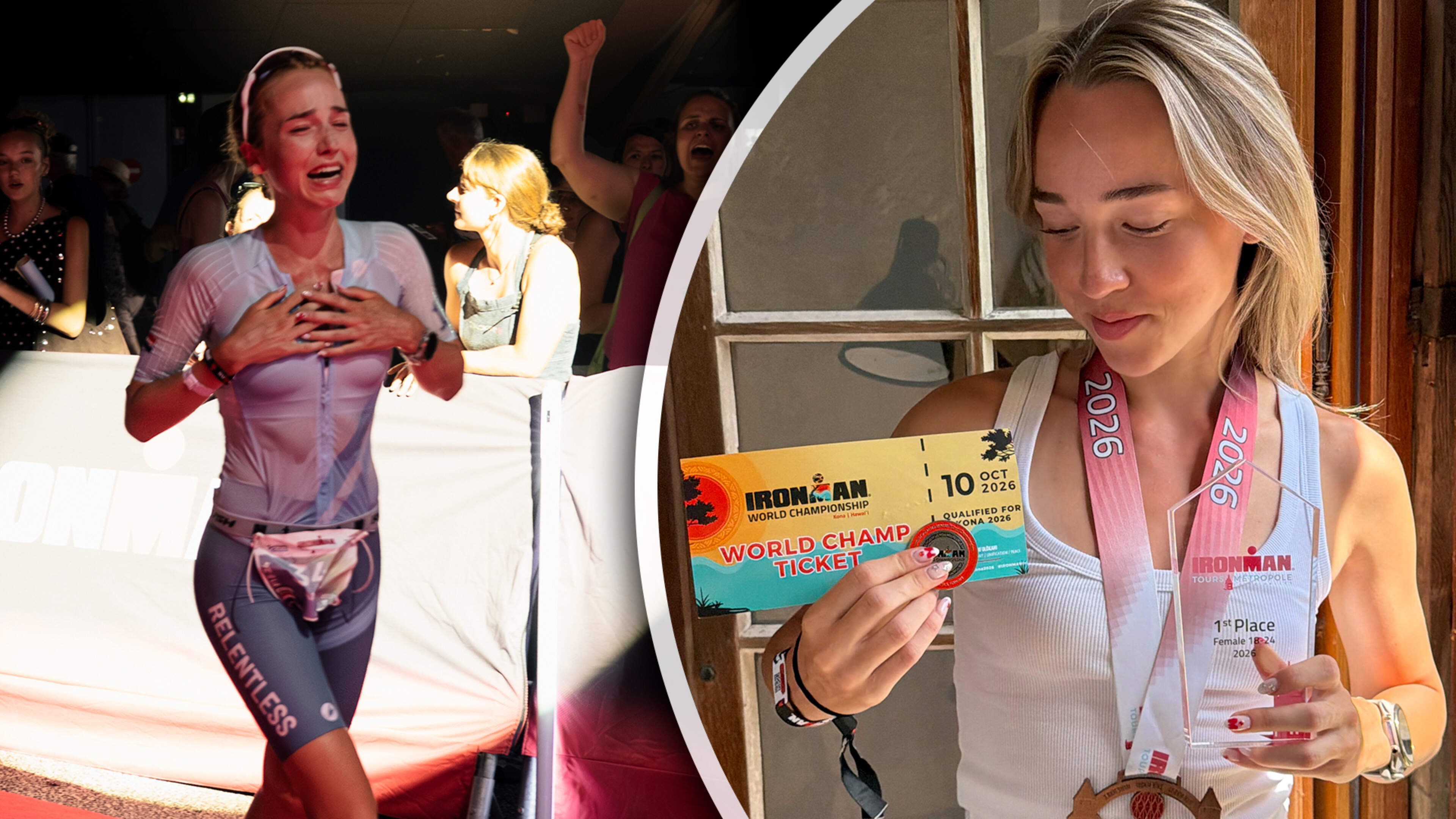 Anette (20) wint Ironman met zware reuma en plaatst zich voor WK: ’Dit had ik nooit verwacht’